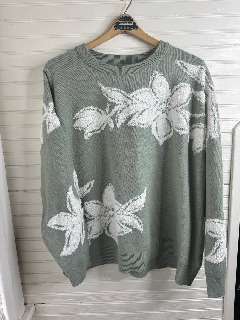 Nicole Miller chenille embroidered Pullover Sz 3X